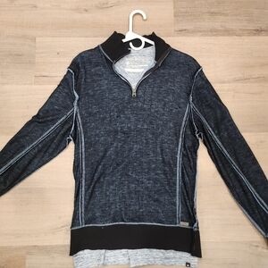 Men Buckle Blac Slim Fit Sweater With Hurley Under Shirt